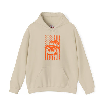 Pumpkin American Flag Hooded Sweatshirt The Devil's Pickle