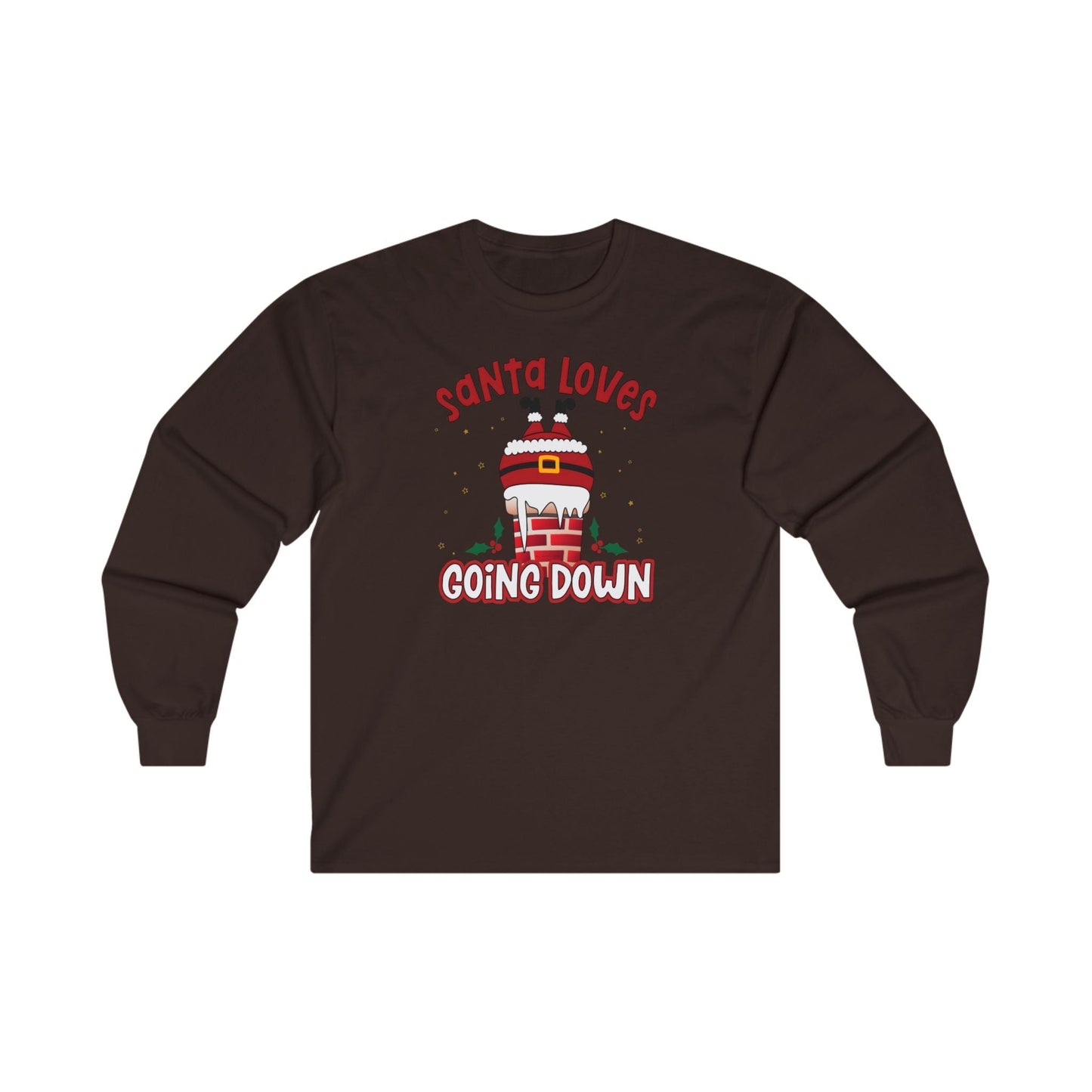 Santa Loves Going Down Long Sleeve Tee The Devil's Pickle