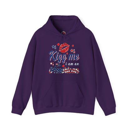 Kiss Me I Am An American Hooded Sweatshirt The Devil's Pickle