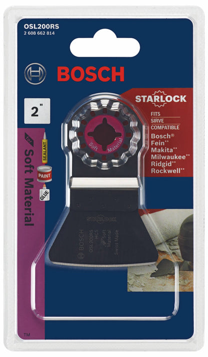 BOSCH OSL200RS 2 In. Starlock® Oscillating Multi Tool High-Carbon Steel Rigid Scraper Blade VM Hardware