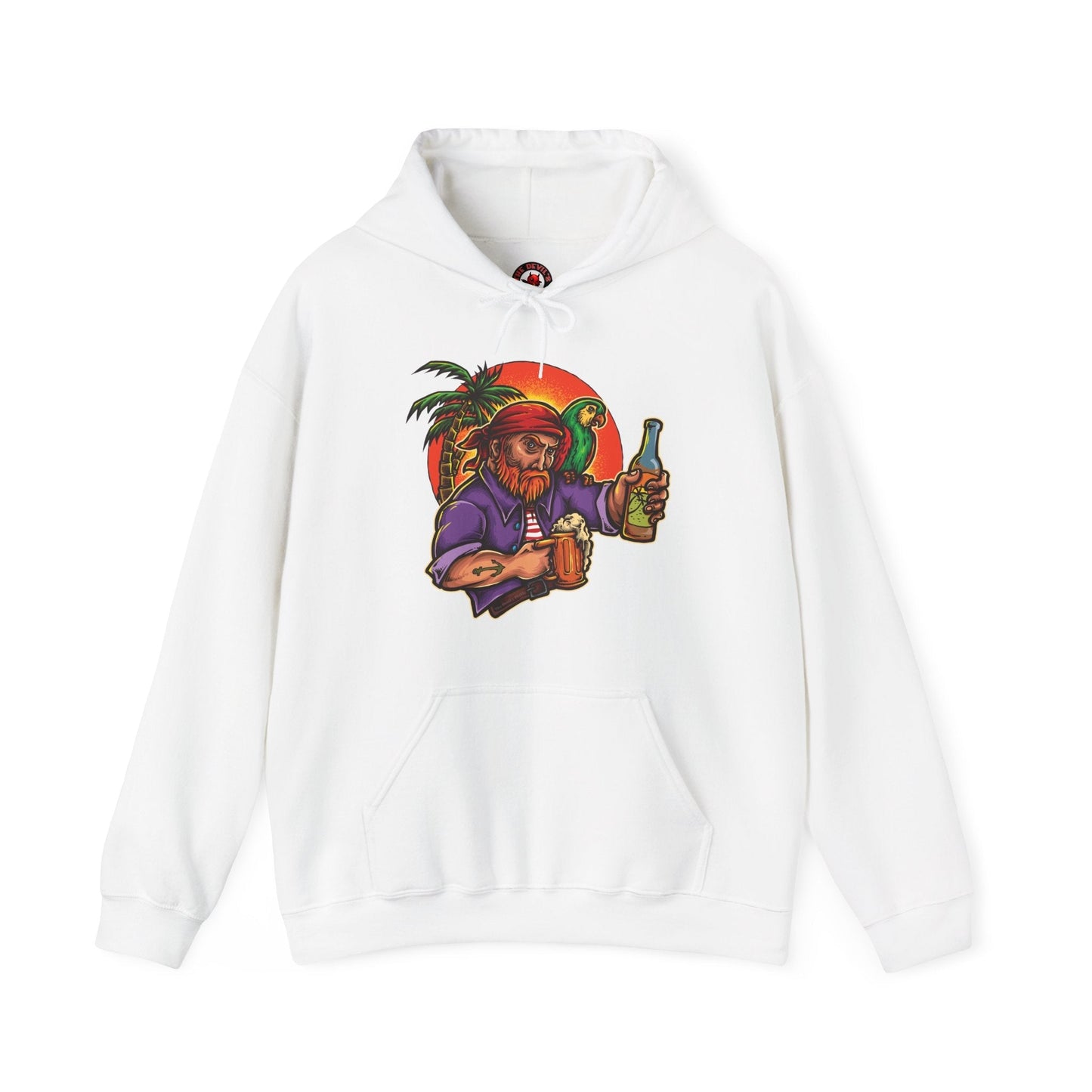 Sunset Pirate Beer Hooded Sweatshirt The Devil's Pickle