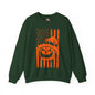 Pumpkin American Flag Crewneck Sweatshirt The Devil's Pickle