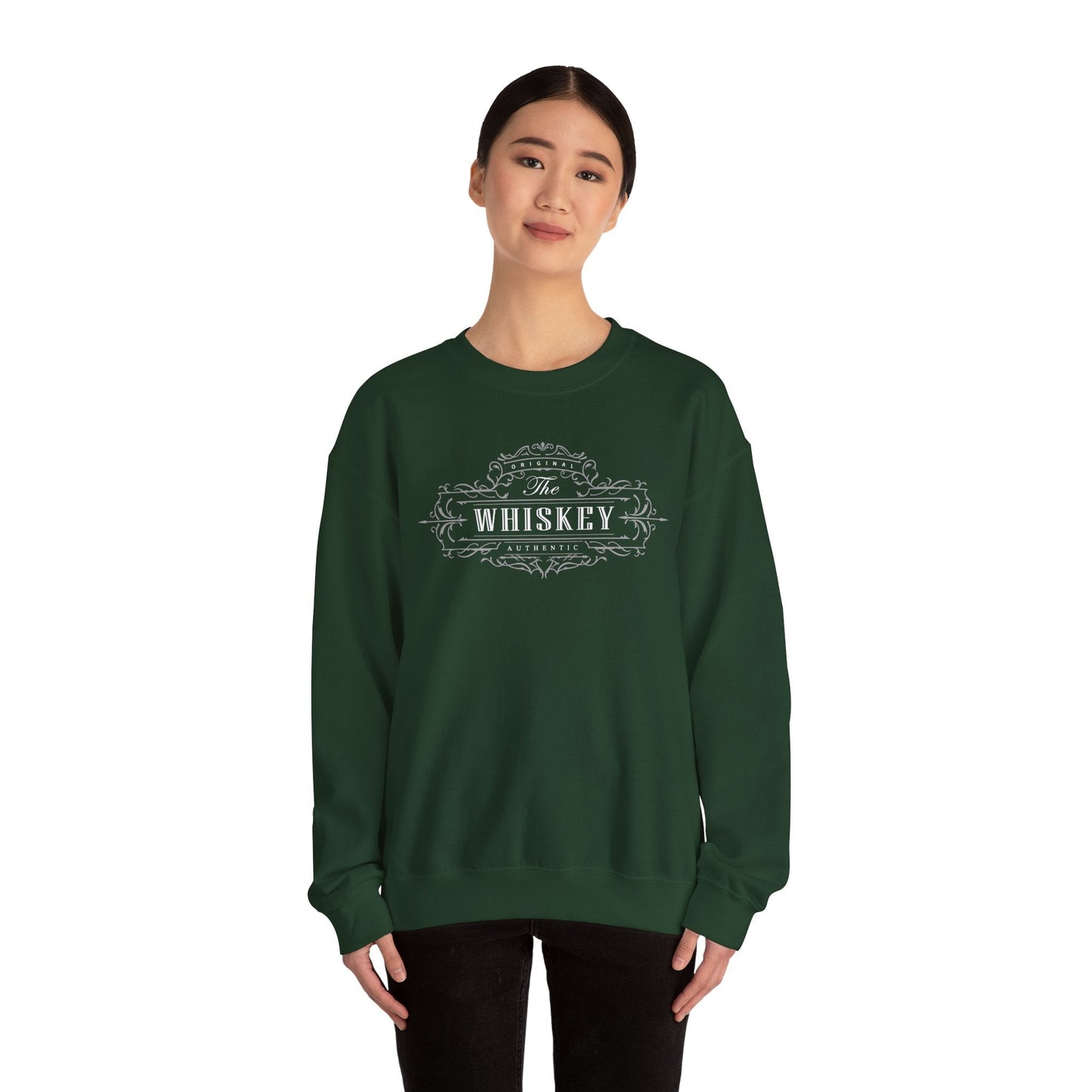 The Original Authentic Whiskey Crewneck Sweatshirt The Devil's Pickle