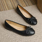 Women's Classic Egg-Roll Edge Slip-On Flats – Chanel-Inspired Round Toe Pumps FitiqueFit