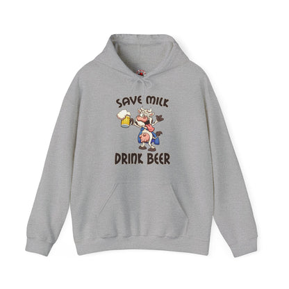 Save Milk Drink Beer Hooded Sweatshirt The Devil's Pickle