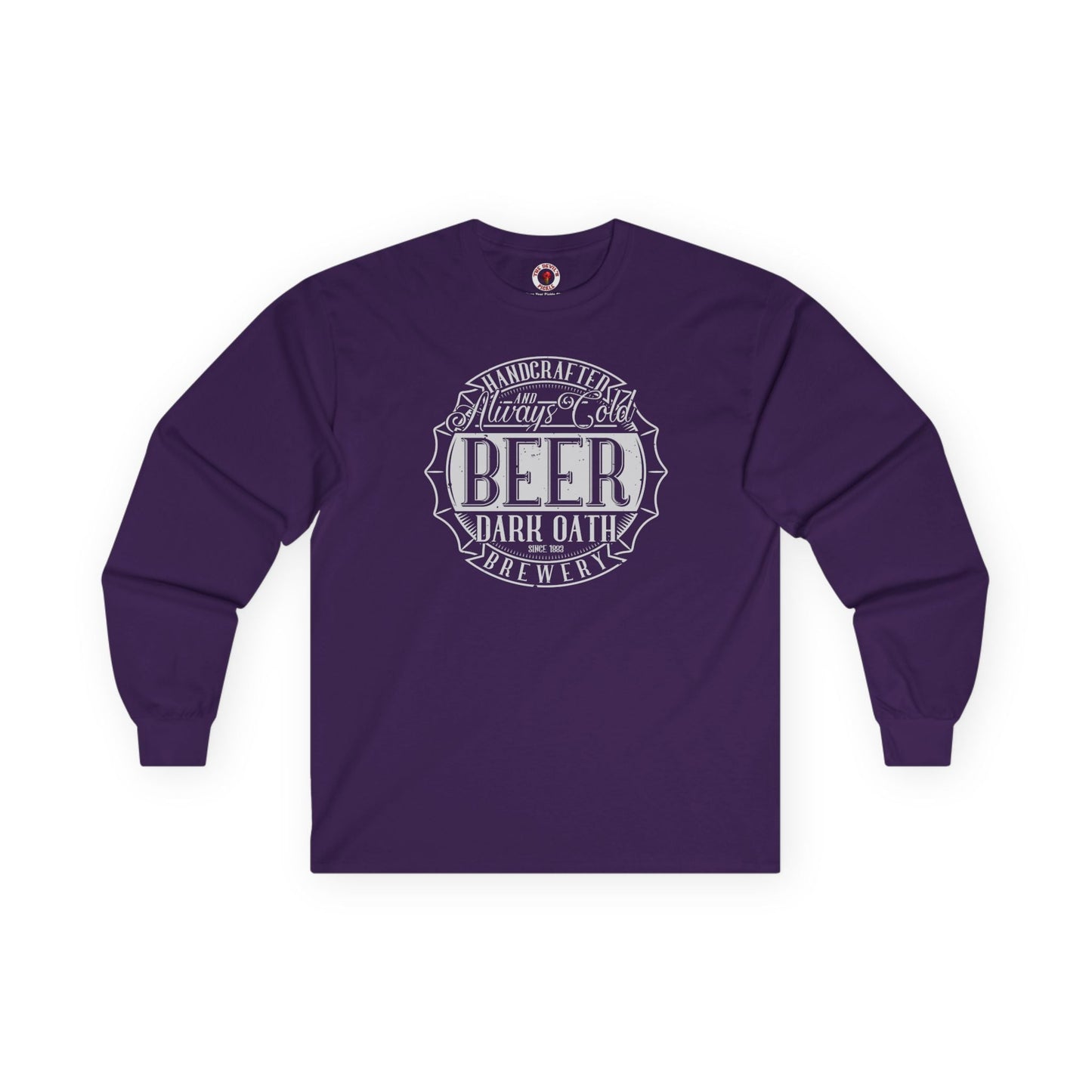 Handcrafted and Always Cold Beer Long Sleeve Tee The Devil's Pickle