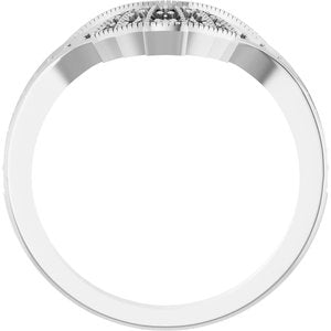 14K White Contour Band Mounting Ethereal Legacy Boutiques