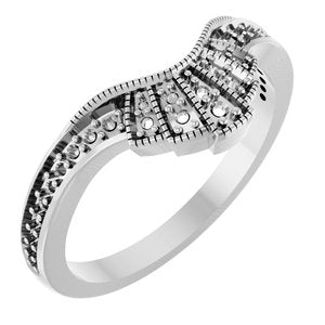 14K White Contour Band Mounting Ethereal Legacy Boutiques