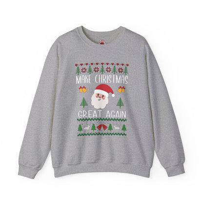 Make Christmas Great Again Crewneck Sweatshirt The Devil's Pickle