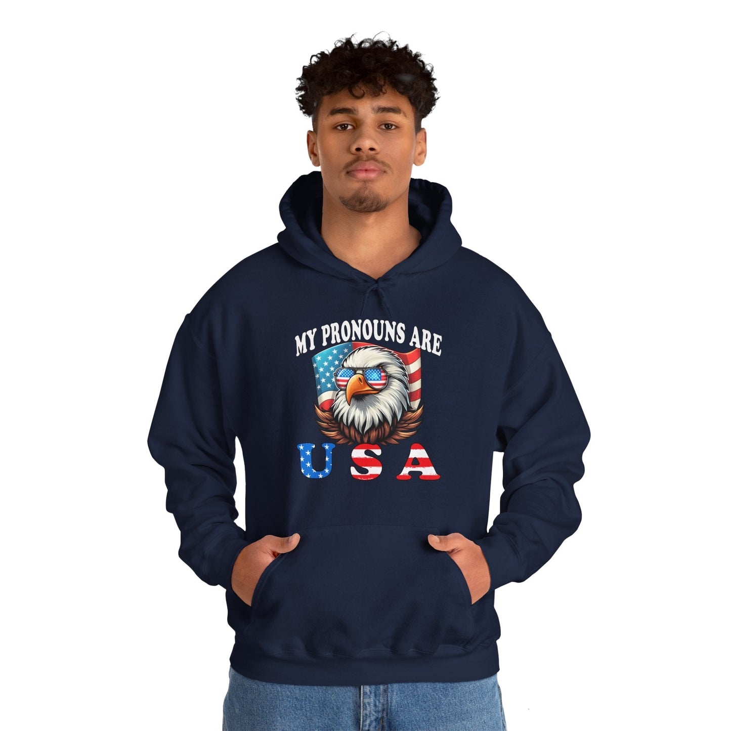 My Pronouns Are U.S.A Hooded Sweatshirt The Devil's Pickle