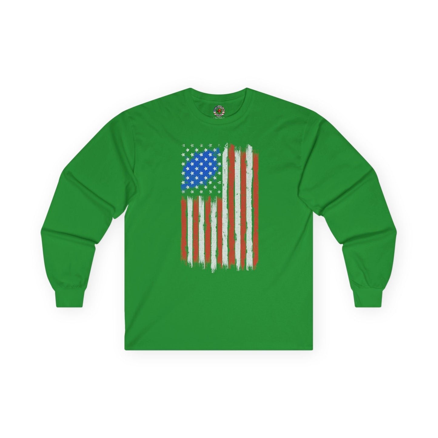 Tattered American Flag  Long Sleeve Tee The Devil's Pickle