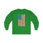 Tattered American Flag  Long Sleeve Tee The Devil's Pickle