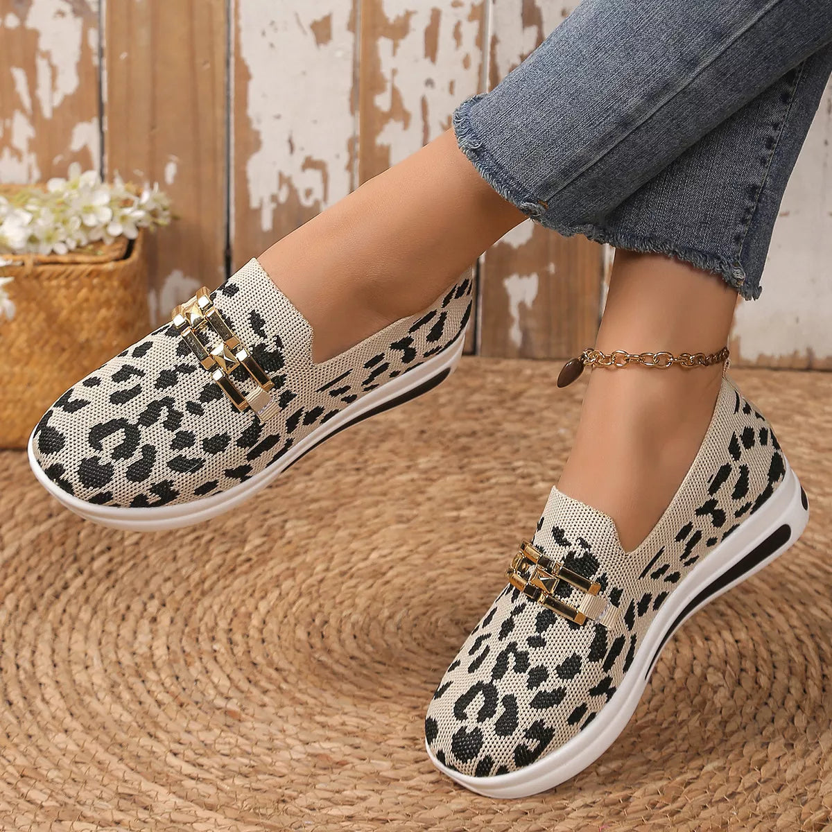 Leopard Mesh Slip-Ons New Era Fashion LLc