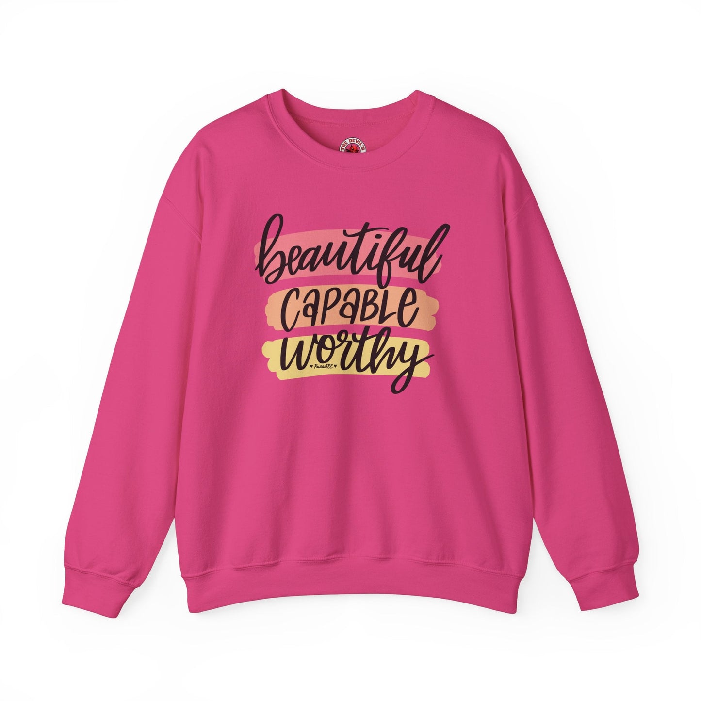 Beautiful Capable Worthy Crewneck Sweatshirt The Devil's Pickle