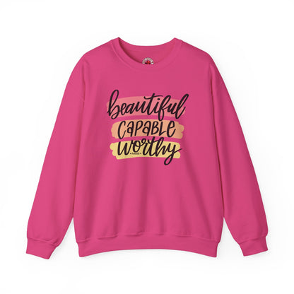Beautiful Capable Worthy Crewneck Sweatshirt The Devil's Pickle