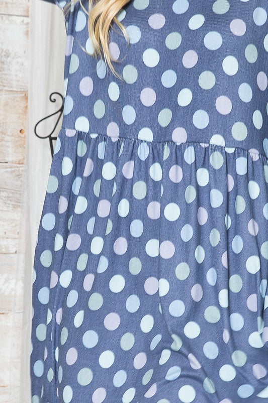 Cross Back Polka Dot Dress with Pockets See size chart under “more details” The Fashion Celestial