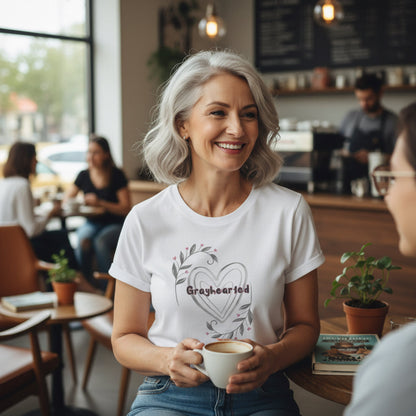 Grayhearted Women's Triblend Tee - Floral Heart Design Grayceful LLC