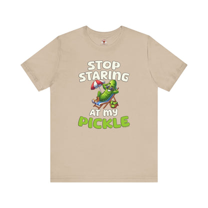Stop Staring At My Pickle T-Shirt The Devil's Pickle