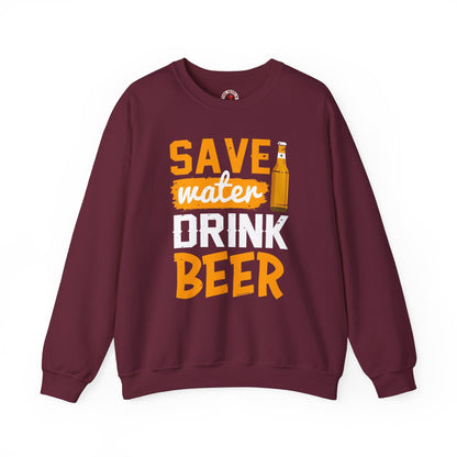 Save Water Drink Beer Crewneck Sweatshirt The Devil's Pickle