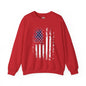 Distressed American Flag Crewneck Sweatshirt The Devil's Pickle
