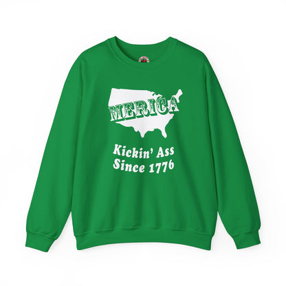 MERICA Kickin' Ass Since 1776 Crewneck Sweatshirt The Devil's Pickle