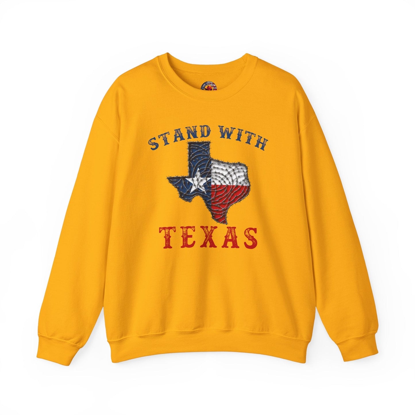 Stand With Texas Crewneck Sweatshirt The Devil's Pickle