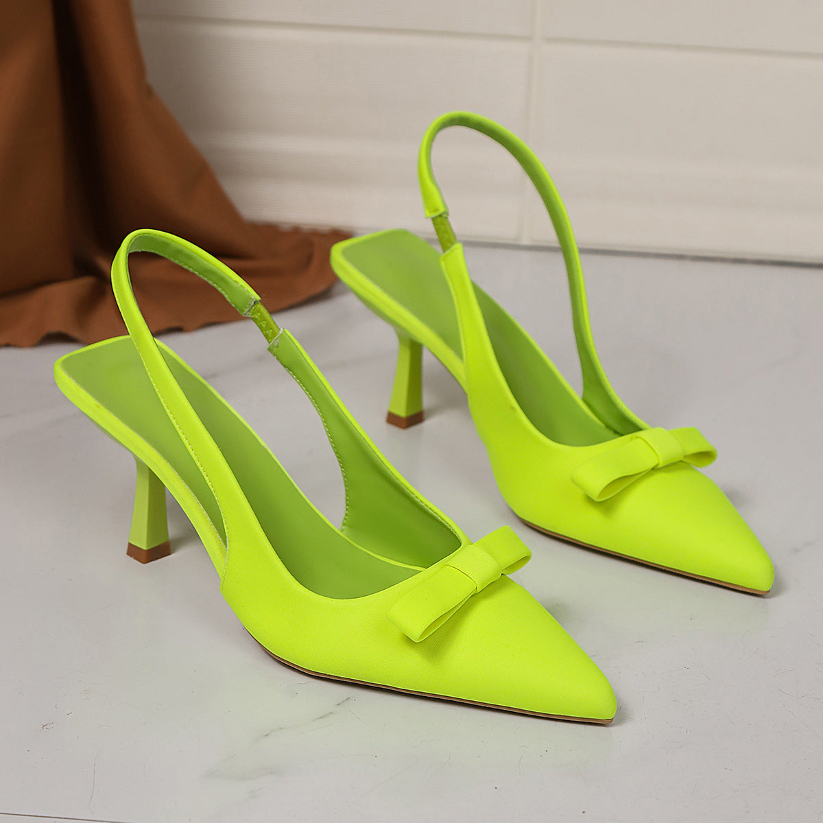 Women's Stiletto Heel Bow Ankle Strap Pumps FitiqueFit