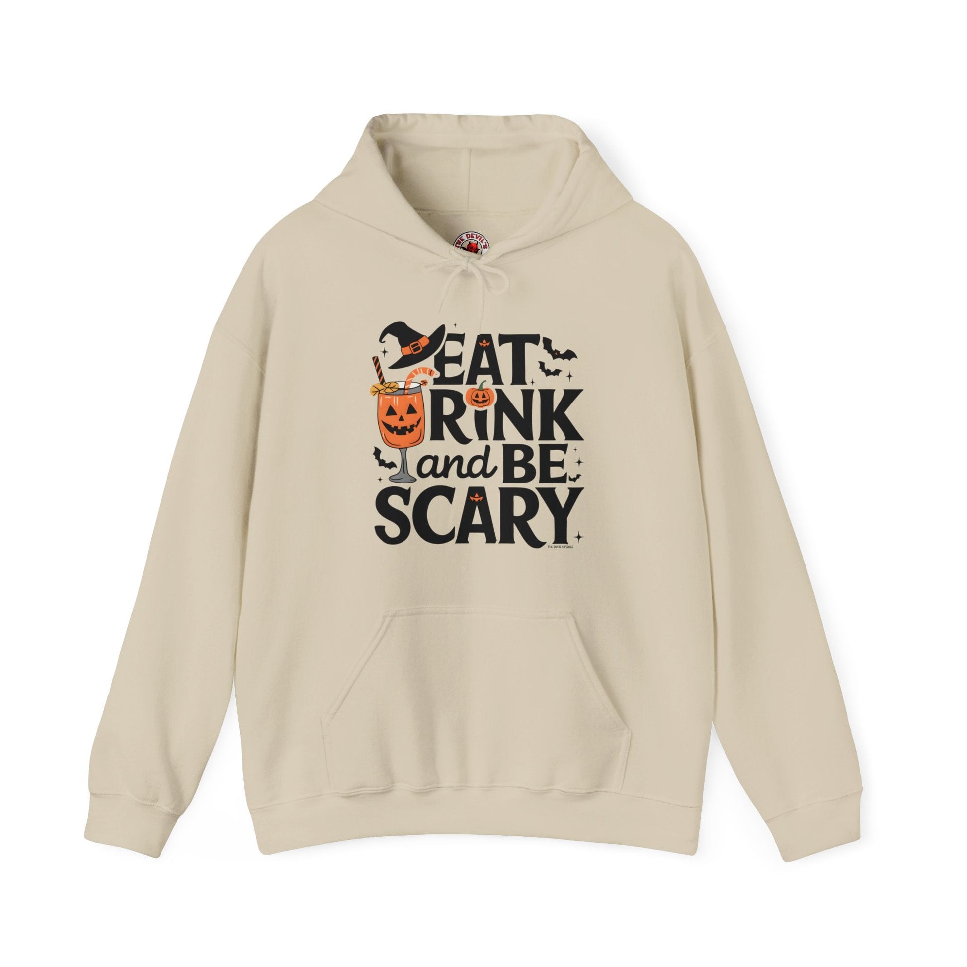 Eat Drink and Be Scary Hooded Sweatshirt The Devil's Pickle