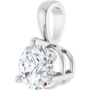 Sterling Silver 3/4 CT Lab-Grown Diamond Pendant Ethereal Legacy Boutiques