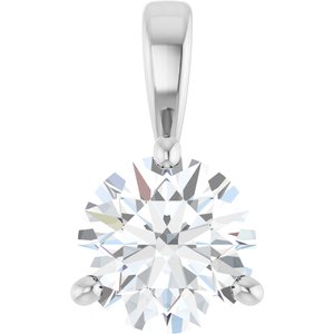 Sterling Silver 3/4 CT Lab-Grown Diamond Pendant Ethereal Legacy Boutiques