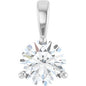 Sterling Silver 3/4 CT Lab-Grown Diamond Pendant Ethereal Legacy Boutiques