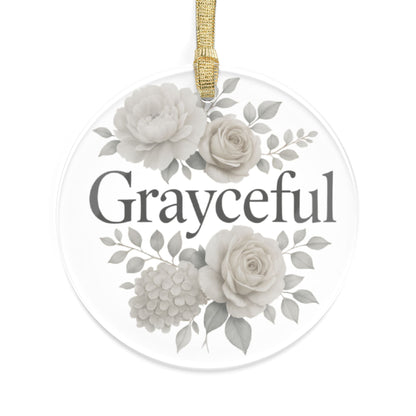 Grayceful Floral Acrylic Ornaments, Personalized Holiday Decorations, Elegant Gifts, Keepsake, Wedding Favors, Home Decor Grayceful LLC