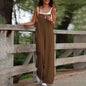 Plus Size Women's Solid Color Casual Jumpsuit - Sleeveless Romper With Pockets For Spring&Summer Grayceful LLC