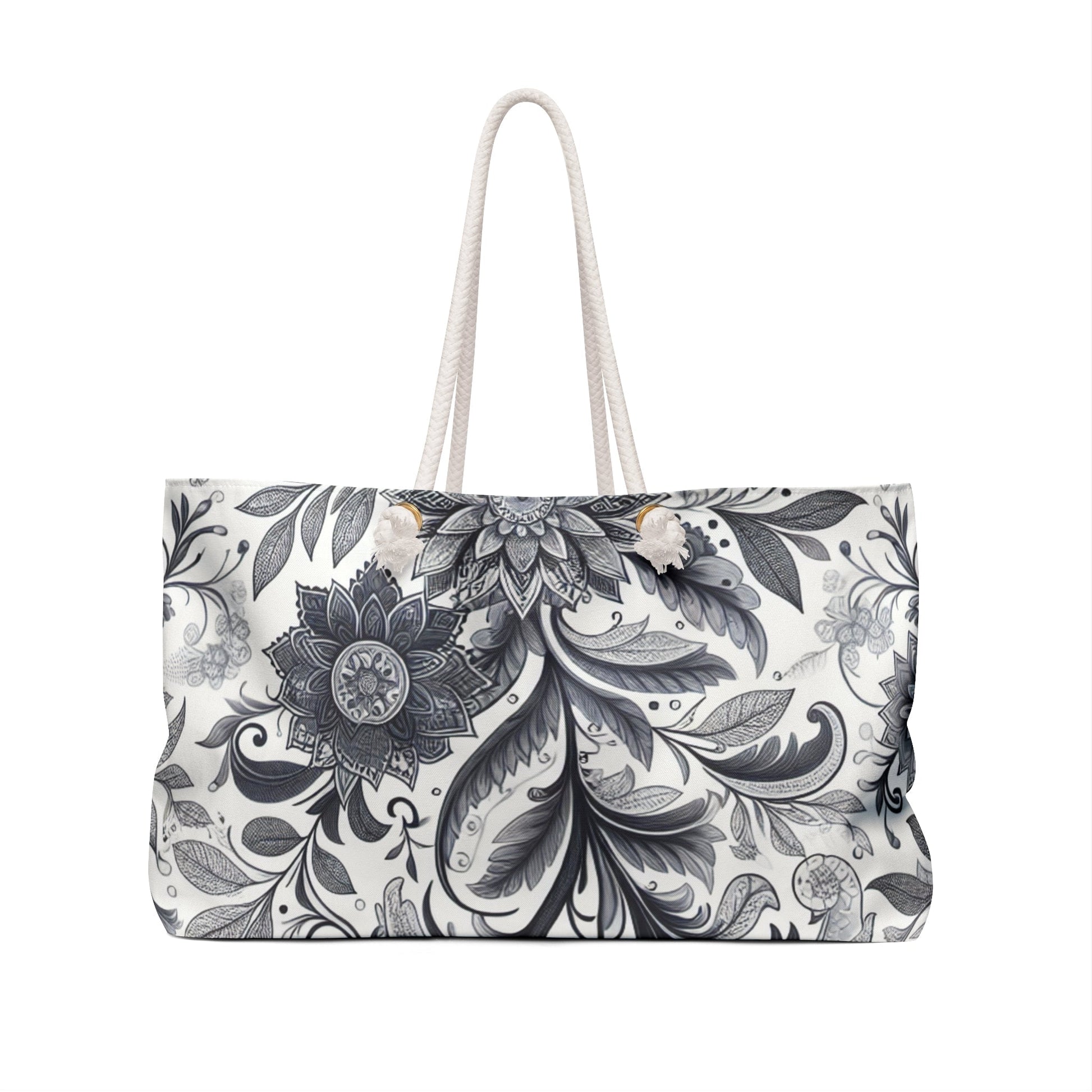 Floral Print Weekender Bag, Stylish Tote for Travel, Beach, Gym, Overnight Stay, Perfect Gift for Her Grayceful LLC