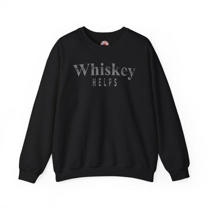 Whiskey Helps Crewneck Sweatshirt The Devil's Pickle