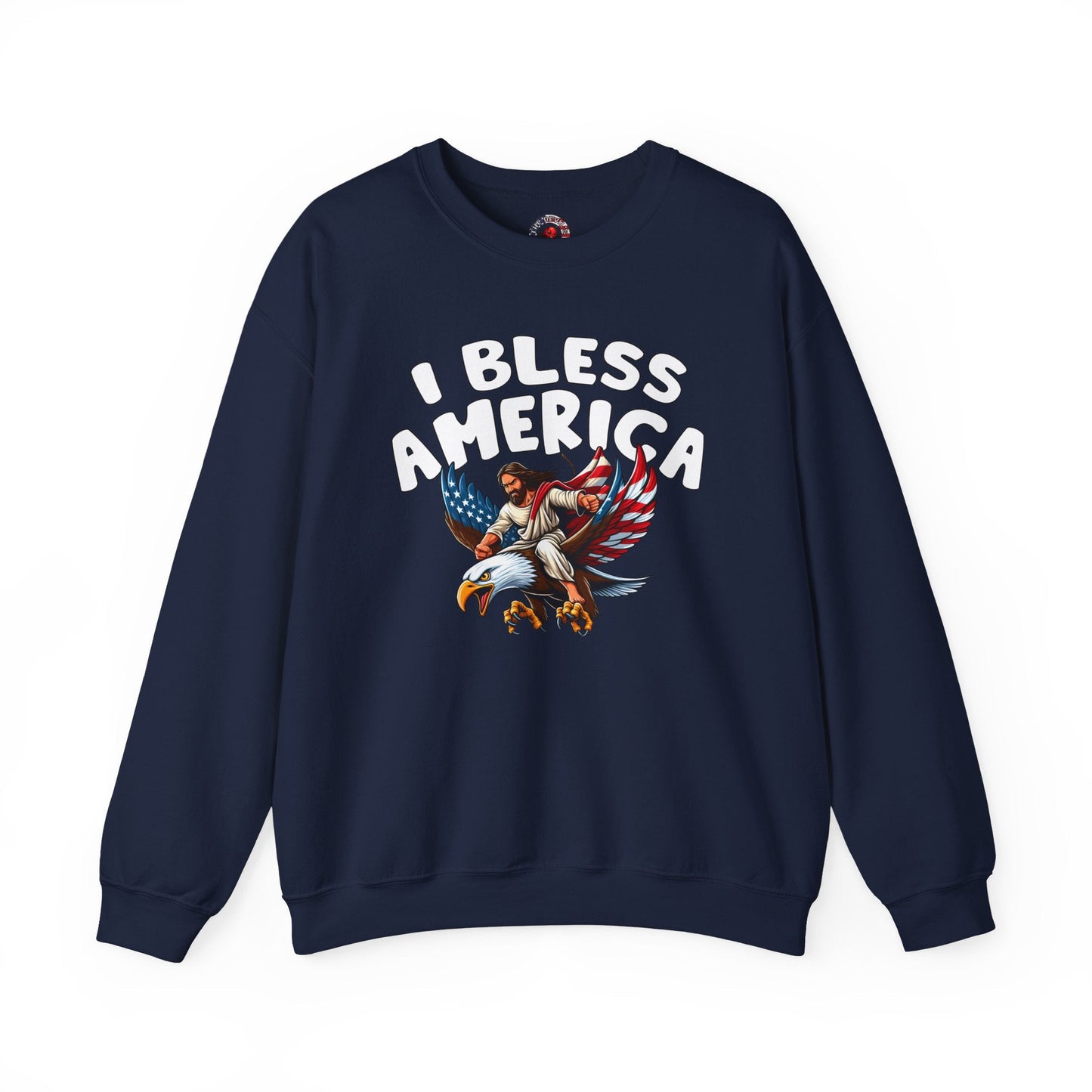 I Bless America Crewneck Sweatshirt The Devil's Pickle