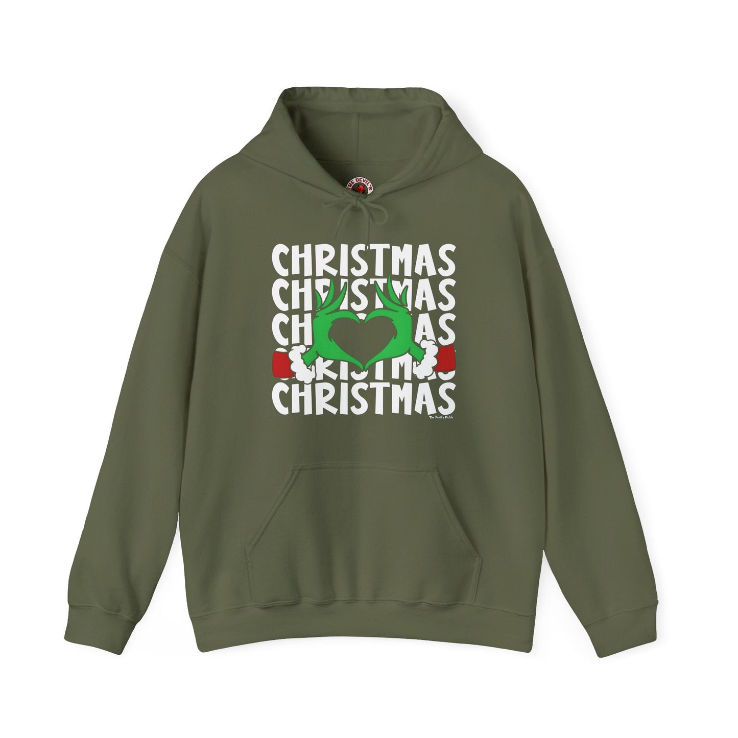 Christmas Heart Hooded Sweatshirt The Devil's Pickle