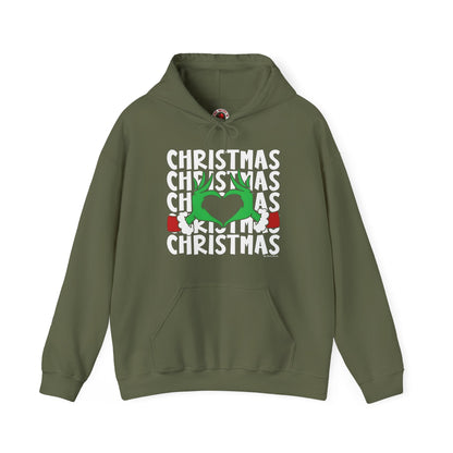 Christmas Heart Hooded Sweatshirt The Devil's Pickle