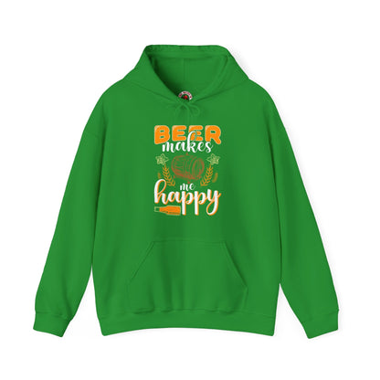Beer Makes Me Happy Hooded Sweatshirt The Devil's Pickle