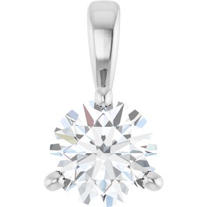 Sterling Silver 1/2 CT Lab-Grown Diamond Pendant Ethereal Legacy Boutiques