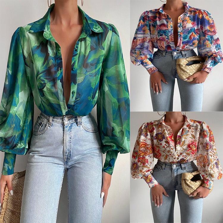 Long Sleeved Single Breasted Casual Top | Colorful Cowgirl Fashion for Every Day Country in My Heart