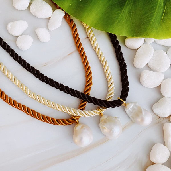 Satin Rope Baroque Pearl Necklace Shop Style & More | Fresh Looks, Everyday Deals & Free Shipping