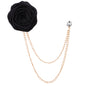 Men's Wedding Ceremony Groom Handmade Rose Chain Brooch NovaCart