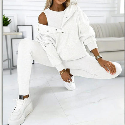 Women’s solid color three piece set FitiqueFit