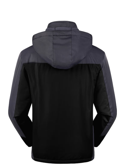 Men'S Outdoor Storm Jacket | Warm, Breathable, Thick Pile, Stand Collar, Regular Fit, Blue Color, Casual Style, Zipper Detail, Suitable for Spring, Autumn, Winter NovaCart