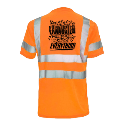 Exhausted - Reflective Safety T-Shirt Armed American Supply