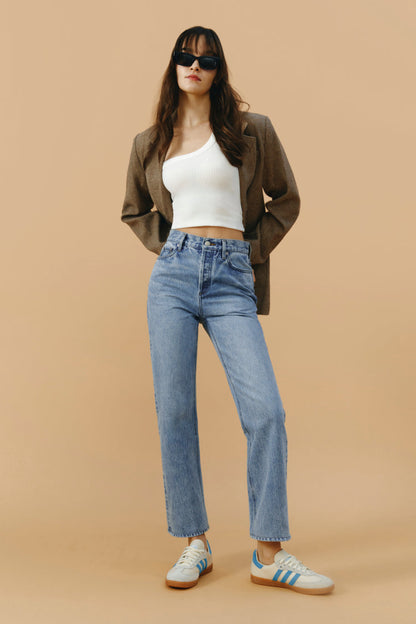 Manhattan High Rise Straight Ankle Jeans HJ160 Hey Joanie