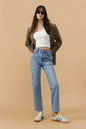 Manhattan High Rise Straight Ankle Jeans HJ160 Hey Joanie