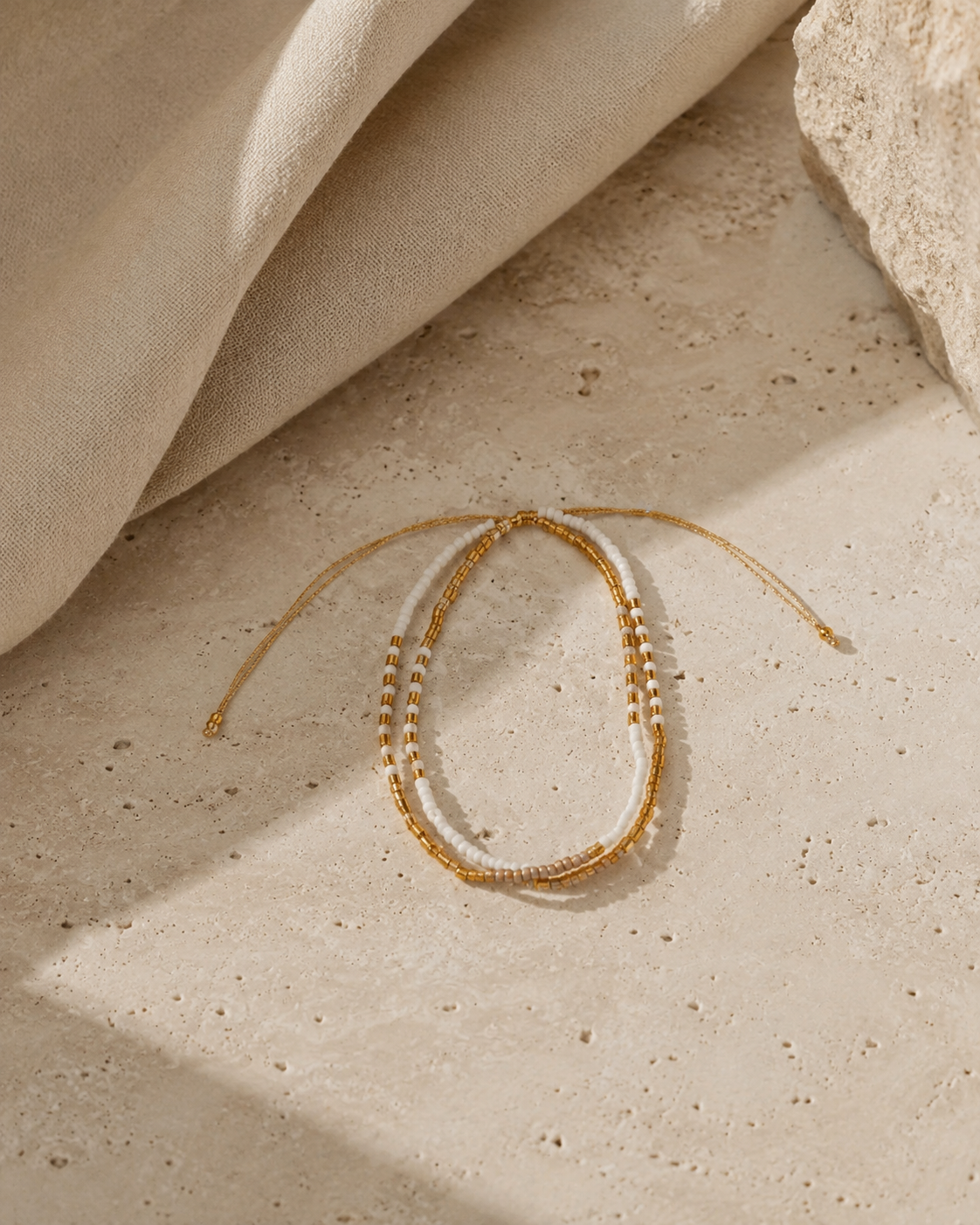 Golden Beaded Bracelet Village Thrive