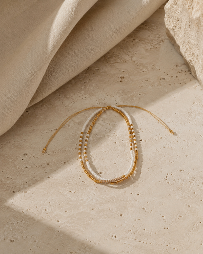 Golden Beaded Bracelet Village Thrive